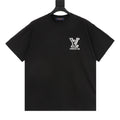 Louis Vuitton LV deconstructed logo embroidered T-shirt