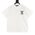 Louis Vuitton LV deconstructed logo embroidered T-shirt