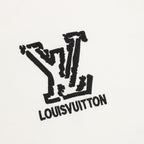 Louis Vuitton LV deconstructed logo embroidered T-shirt