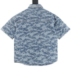 Louis Vuitton Cloud Monogram Jacquard Denim Short-Sleeve Shirt