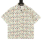 Louis Vuitton Printed Mulberry Silk Short-Sleeve Shirt