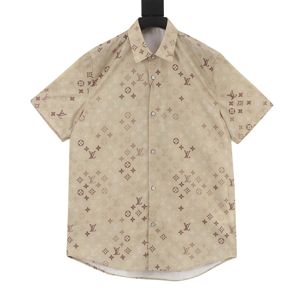 Louis Vuitton Khaki All-Over Print Shirt
