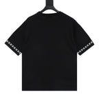 Louis Vuitton Letter Jacquard Knit T-Shirt with Cuff Detail