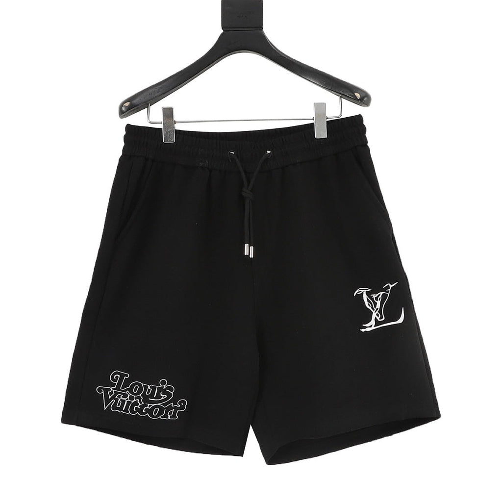 Louis Vuitton Double-Logo Embroidered Shorts