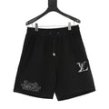 Louis Vuitton Double-Logo Embroidered Shorts
