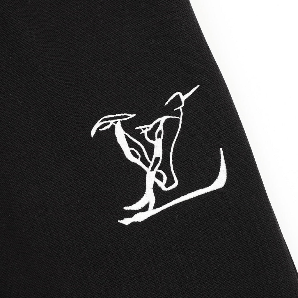 Louis Vuitton Double-Logo Embroidered Shorts