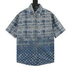 Louis Vuitton Plaid Gradient Jacquard Denim Shirt