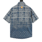 Louis Vuitton Plaid Gradient Jacquard Denim Shirt