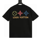 Louis Vuitton Tricolor Monogram Embroidered Short-Sleeve Shirt
